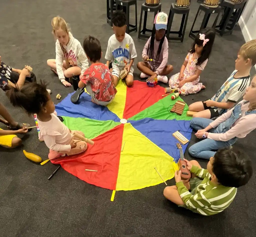Musical Parachute activity