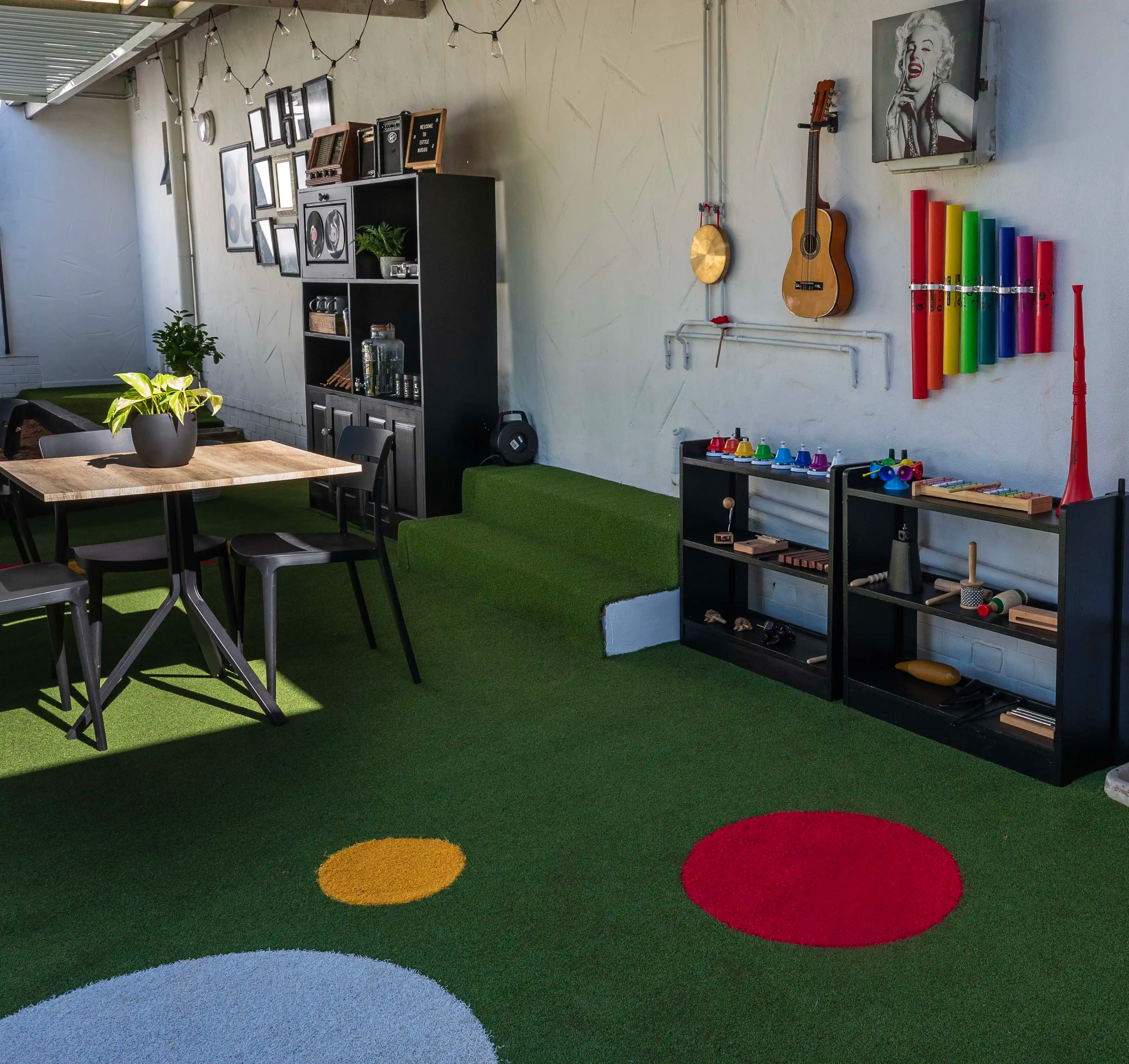 Studio seating and coffee station